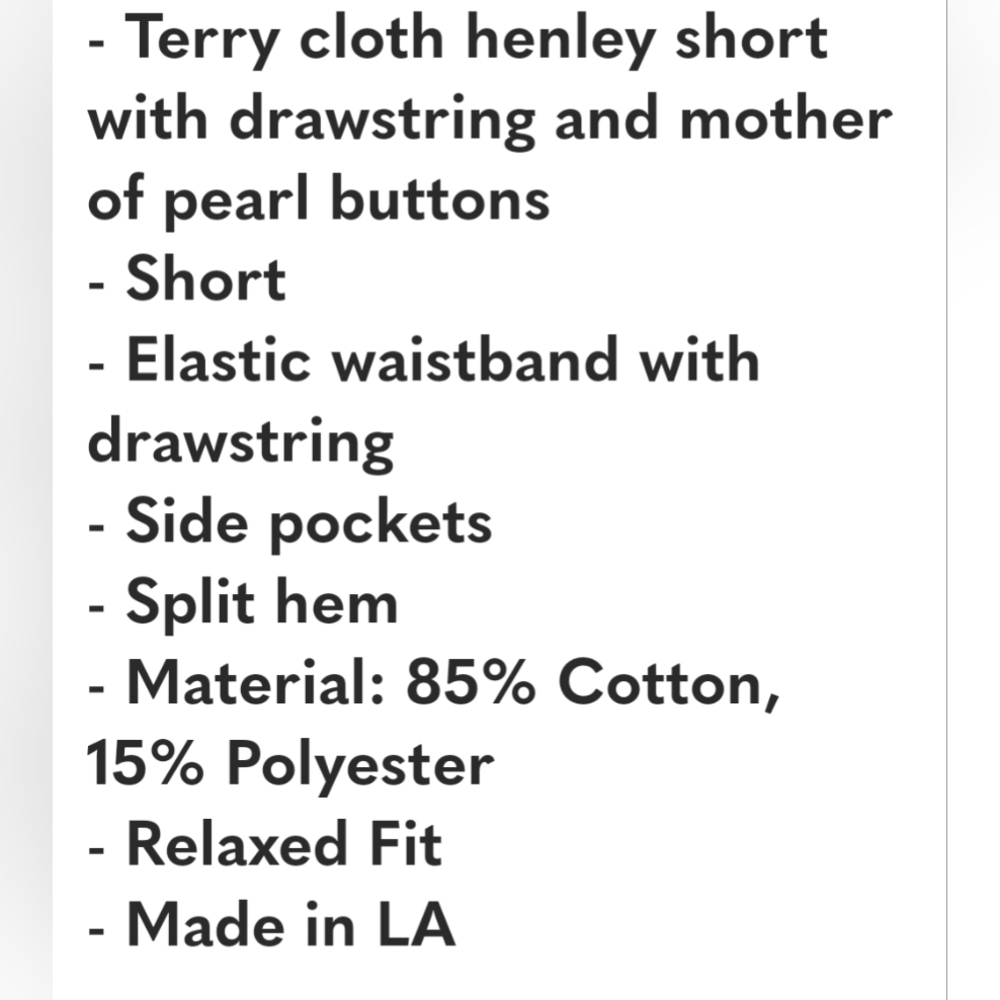 DONNI. The Terry Henley Shorts in Cream - Picture 7 of 7